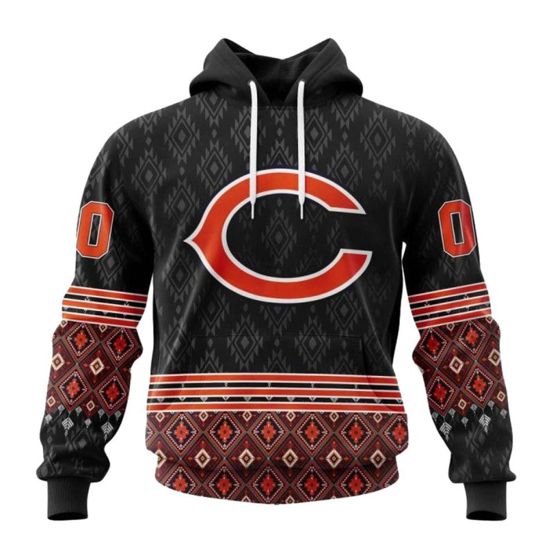 Personalized Chicago Bears Native Concepts Pattern Aop Hoodie 1