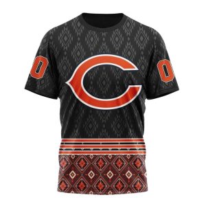 Personalized Chicago Bears Native Concepts Pattern AOP T Shirt