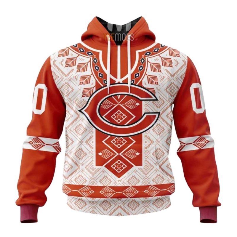 Personalized Chicago Bears Native Pattern Aop Hoodie 1