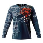 Personalized-Chicago-Bears-Navy-Skull-Camo-Veteran-AOP-Sweatshirt-1