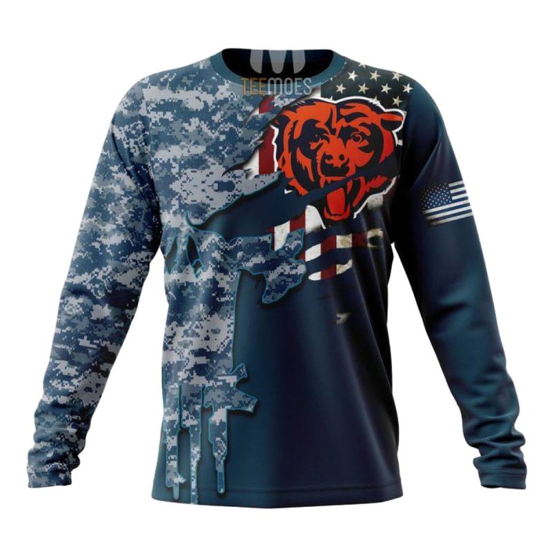 Personalized-Chicago-Bears-Navy-Skull-Camo-Veteran-Aop-Sweatshirt-1 Personalized Chicago Bears Navy Skull Camo Veteran Aop Sweatshirt 1