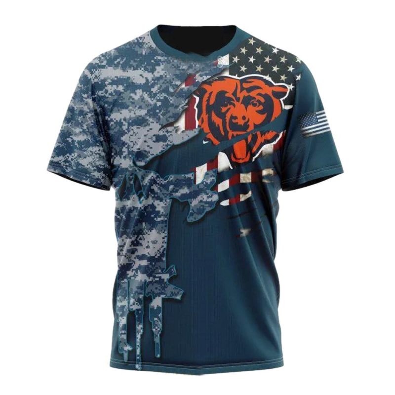 Personalized-Chicago-Bears-Navy-Skull-Camo-Veteran-Aop-T-Shirt-1 Personalized Chicago Bears Navy Skull Camo Veteran Aop T Shirt 1