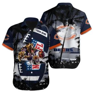 Personalized Chicago Bears Patriotic Pride Hawaiian Shirt