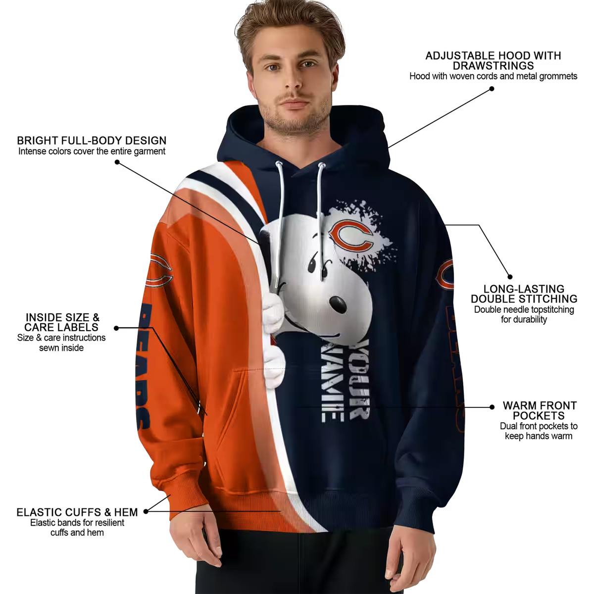 Personalized-Chicago-Bears-Peeking-Snoopy-Blue-Orange-AOP-Hoodie-4