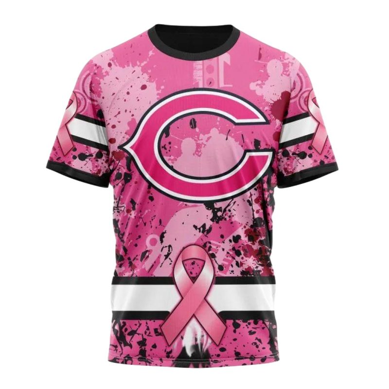 Personalized Chicago Bears Pink Breast Cancer Aop T Shirt 1
