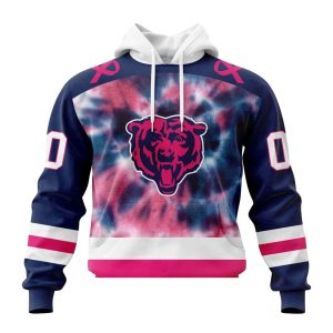 Personalized Chicago Bears Pink Fight Breast Cancer AOP Hoodie