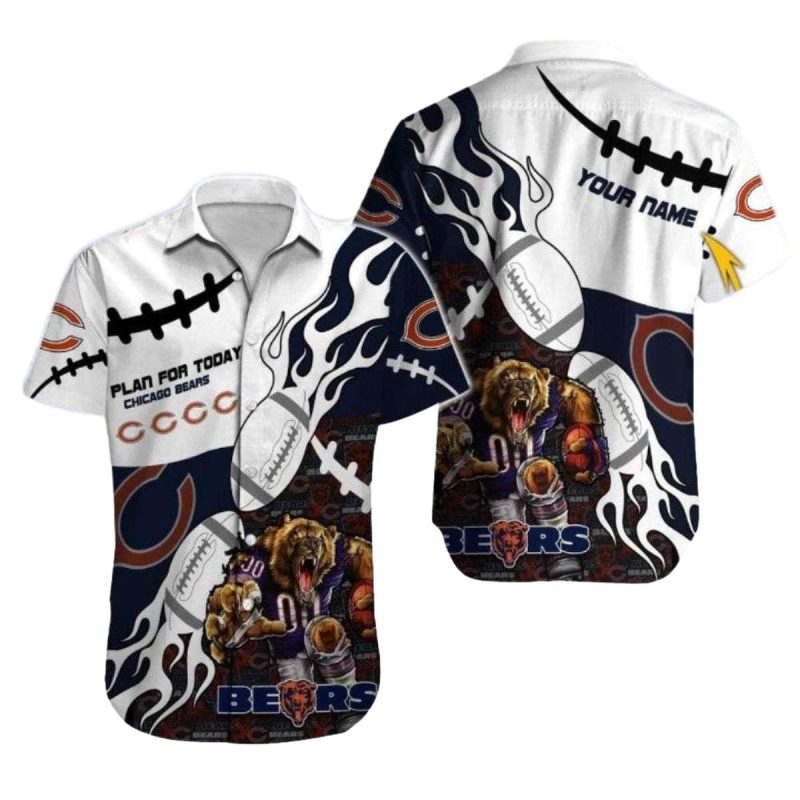 Personalized Chicago Bears Plan For Today Hawaiian Shirt 1