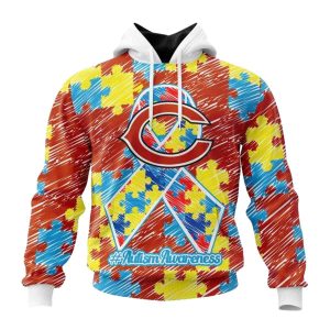 Personalized Chicago Bears Puzzle Autism Awareness AOP Hoodie