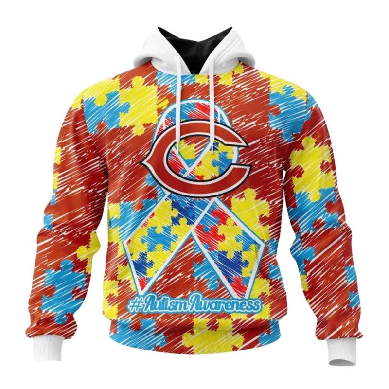 Personalized Chicago Bears Puzzle Autism Awareness Aop Hoodie 1