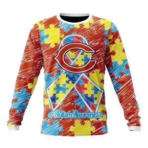 Personalized Chicago Bears Puzzle Autism Awareness AOP Sweatshirt