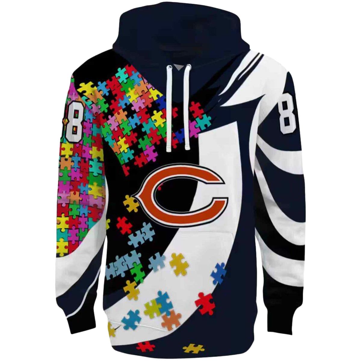 Personalized-Chicago-Bears-Puzzle-Pieces-Blue-AOP-Hoodie-2