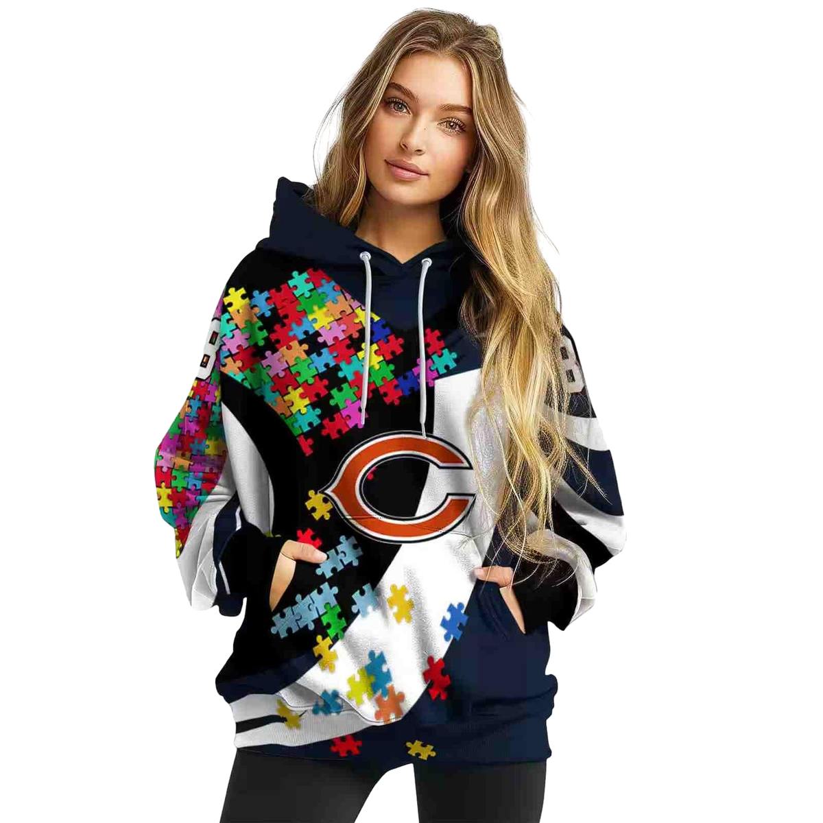 Personalized-Chicago-Bears-Puzzle-Pieces-Blue-AOP-Hoodie-3