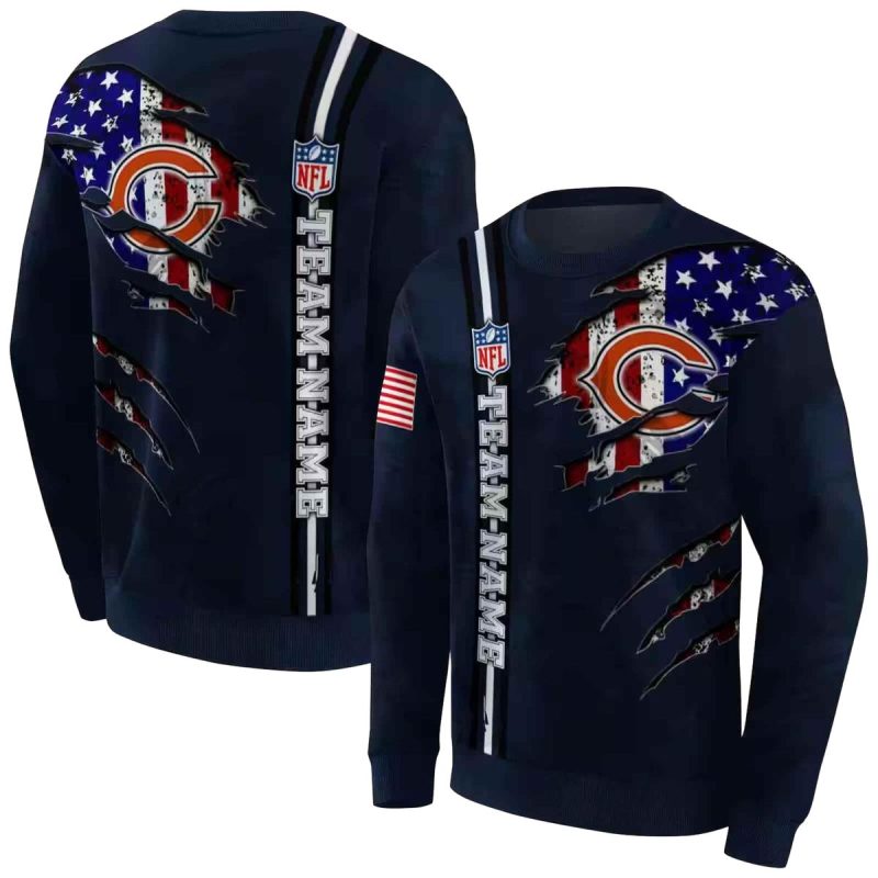 Personalized-Chicago-Bears-Ripped-Flag-Blue-Aop-Sweatshirt-1 Personalized Chicago Bears Ripped Flag Blue Aop Sweatshirt 1