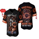 Personalized Chicago Bears Skull Damn Right Baseball Jersey