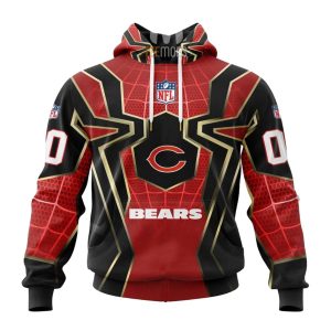 Personalized Chicago Bears Spider Man Cosplay AOP Hoodie