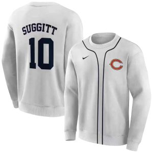 Personalized Chicago Bears Sporty Stripe White AOP Sweatshirt