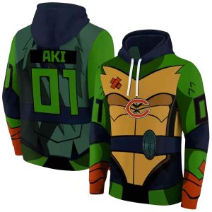 Personalized Chicago Bears Superhero Armor Blue Green AOP Hoodie