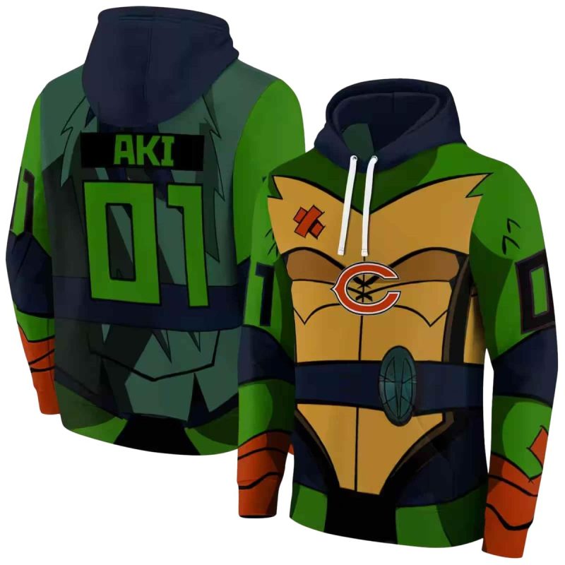 Personalized-Chicago-Bears-Superhero-Armor-Blue-Green-Aop-Hoodie-1 Personalized Chicago Bears Superhero Armor Blue Green Aop Hoodie 1