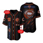 Personalized Chicago Bears Superman Baseball Jersey