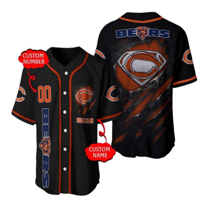 Personalized-Chicago-Bears-Superman-Baseball-Jersey-1 Personalized Chicago Bears Superman Baseball Jersey 1