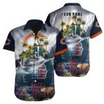 Personalized Chicago Bears Tropical Island Game Day Hawaiian Shirt