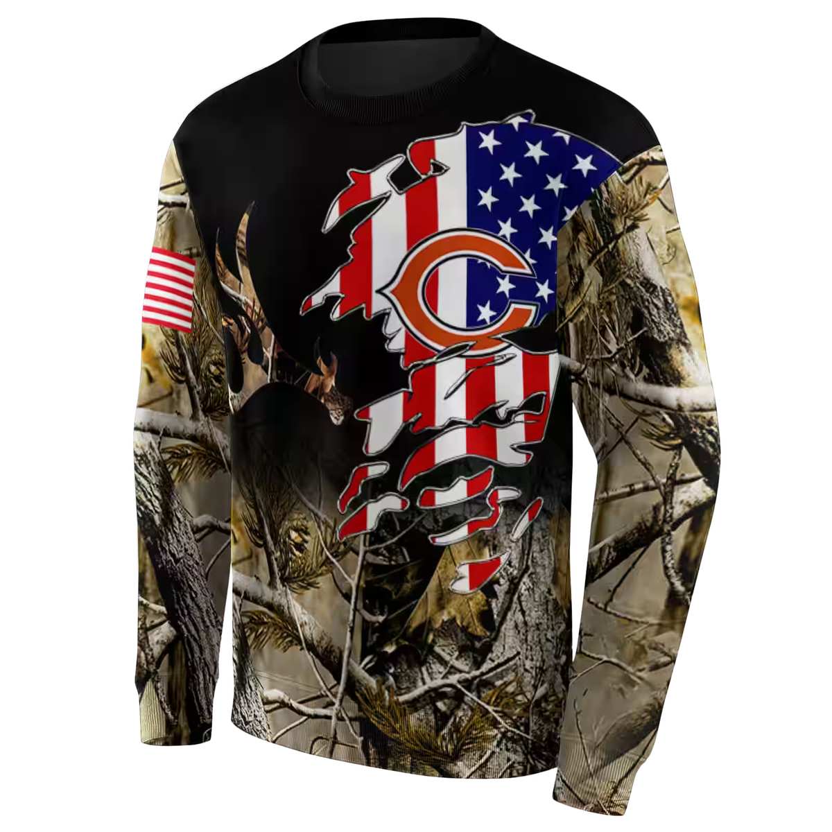 Personalized-Chicago-Bears-US-Flag-And-Camo-Pattern-AOP-Sweatshirt-2
