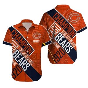 Personalized Chicago Bears Vintage Champion Banner Hawaiian Shirt