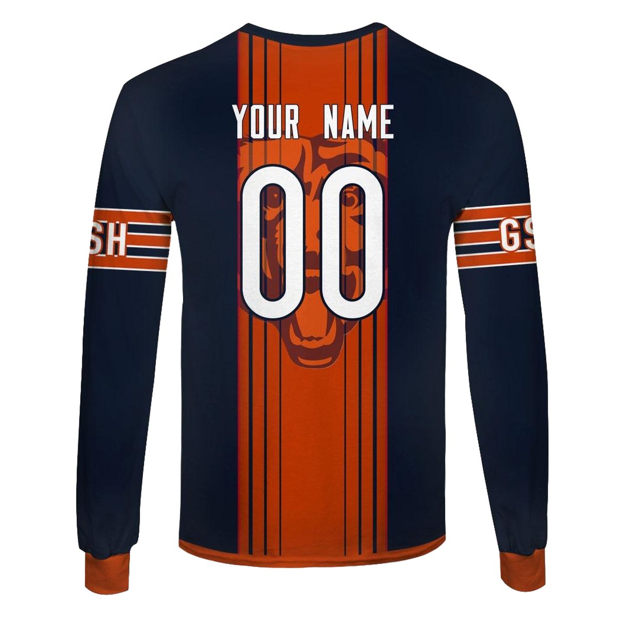 Personalized-Chicago-Bears-Walter-Payton-34-Blue-And-Orange-AOP-Sweatshirt-2