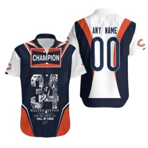 Personalized Chicago Bears Walter Payton Tribute Hawaiian Shirt