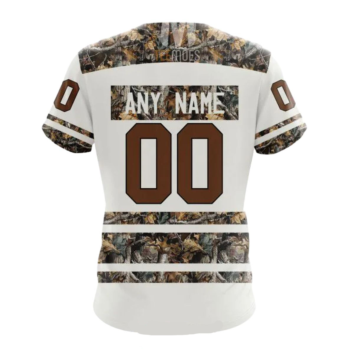 Personalized-Chicago-Bears-White-Camo-Hunting-AOP-T-Shirt-2