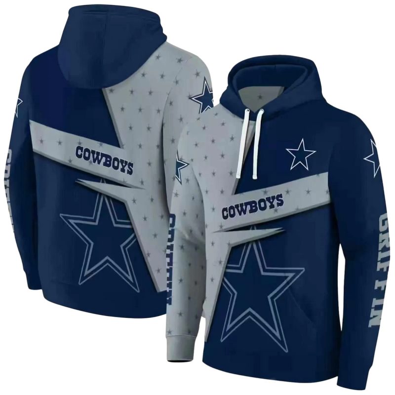 Personalized Dallas Cowboys Abstract Shape Blue Aop Hoodie 1
