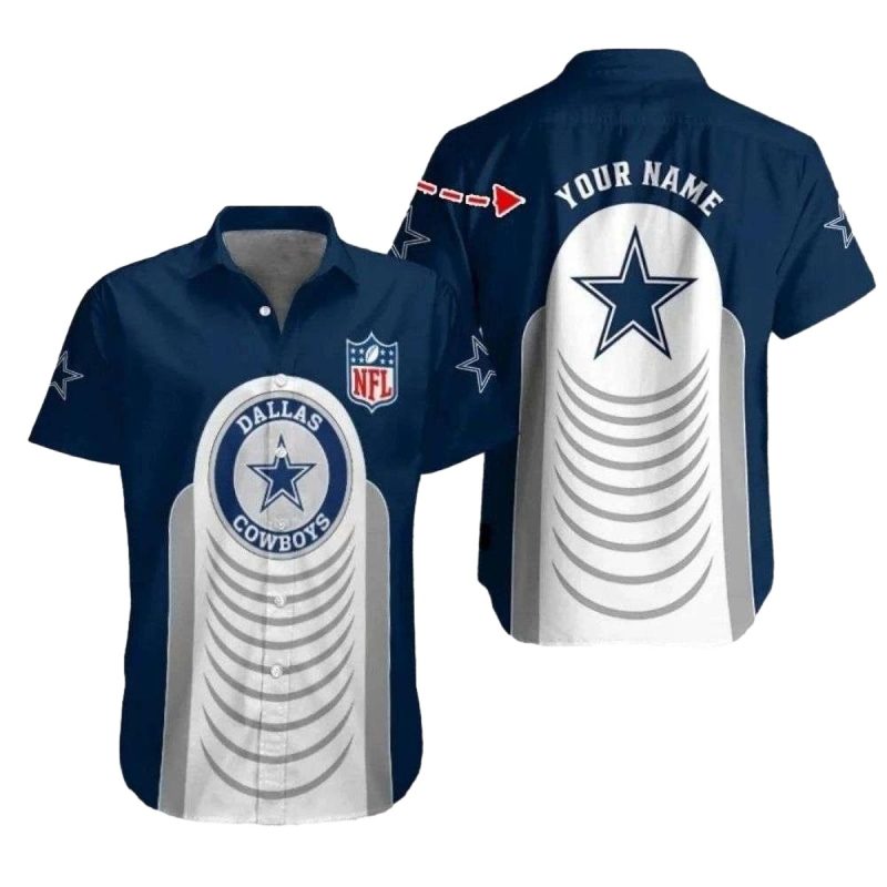 Personalized Dallas Cowboys Big Logo Blue Hawaiian Shirt 1