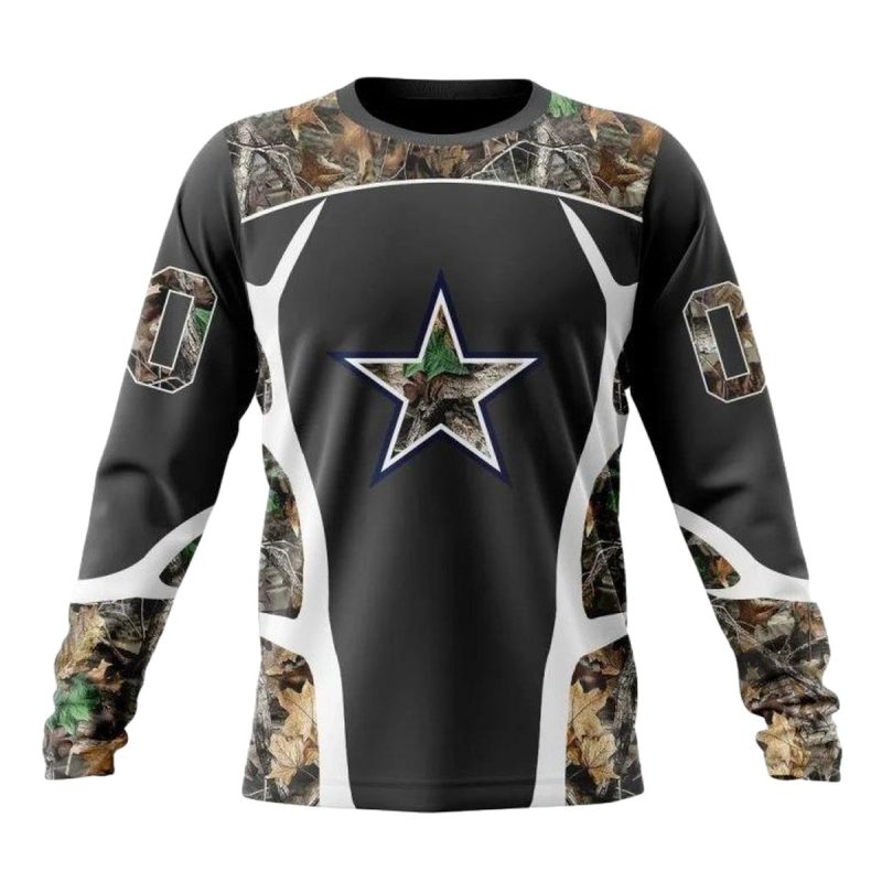 Personalized Dallas Cowboys Camo Hunting Aop Sweatshirt 1