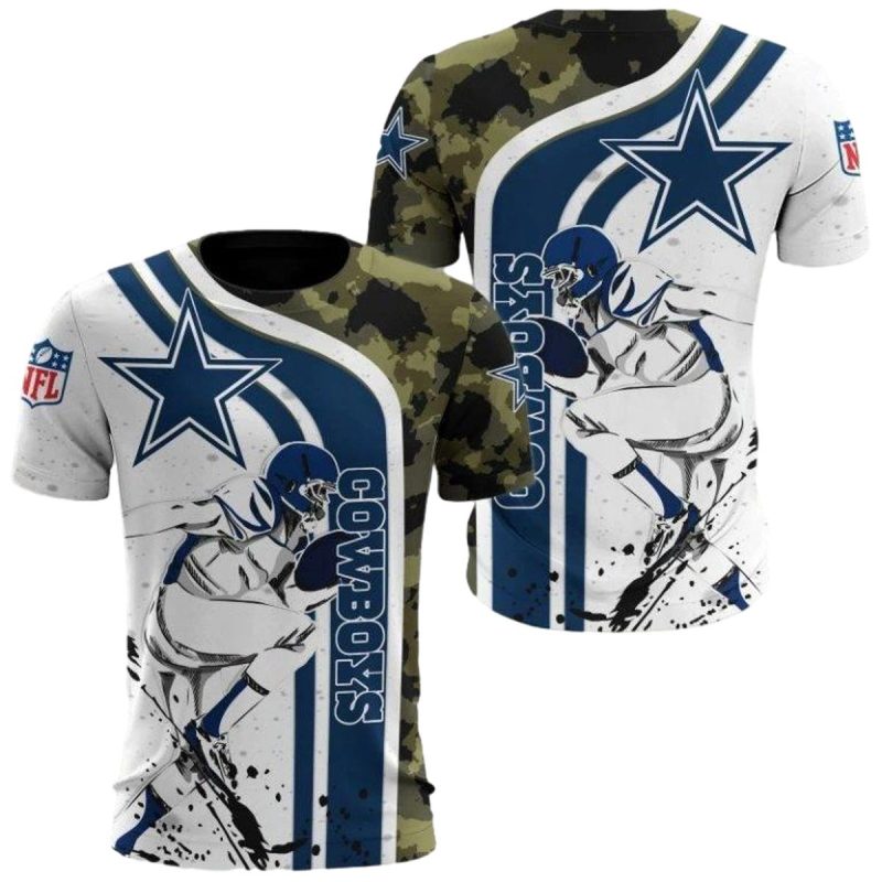 Personalized Dallas Cowboys Campo Player Running Aop T Shirt 1