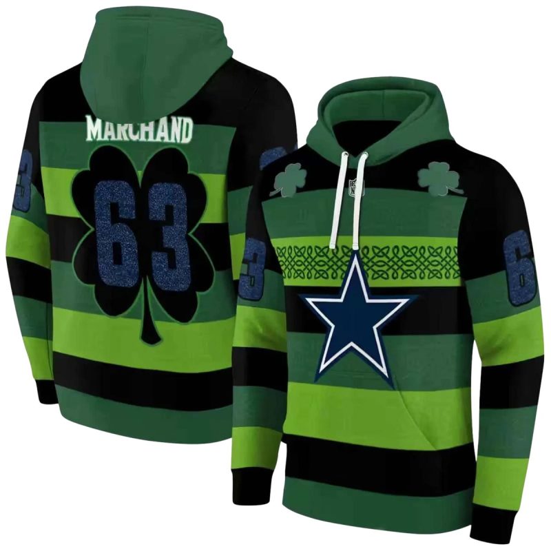 Personalized Dallas Cowboys Celtic Patterns Green Aop Hoodie 1