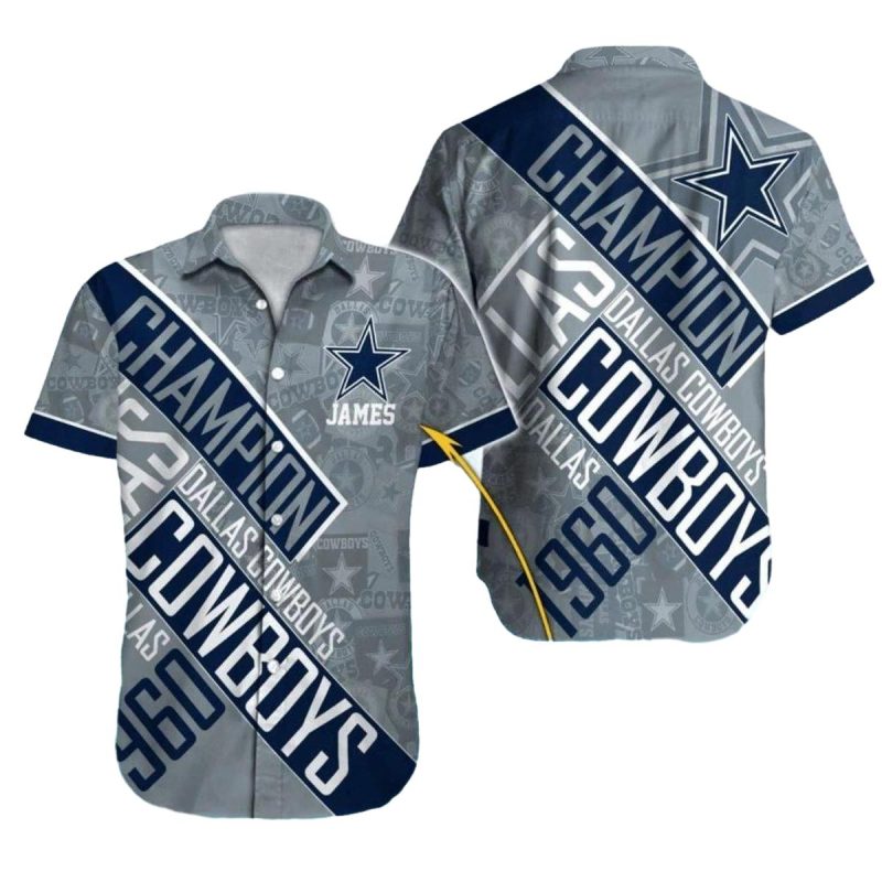 Personalized Dallas Cowboys Champion Legacy Graphics Hawaiian Shirt 1