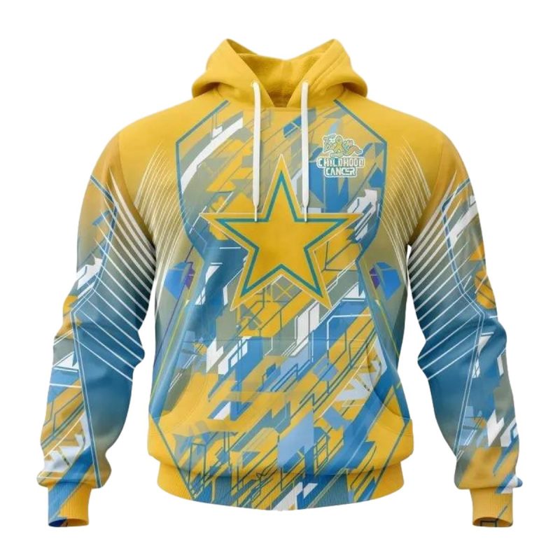 Personalized Dallas Cowboys Childhood Cancers Aop Hoodie 1