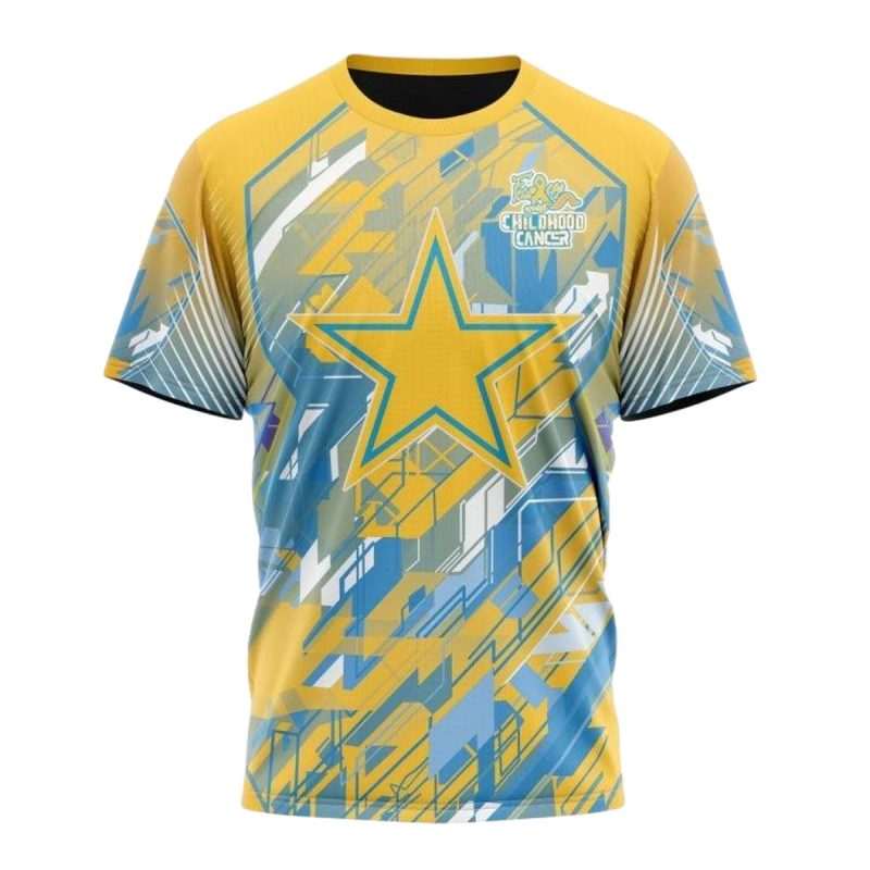 Personalized Dallas Cowboys Childhood Cancers Aop T Shirt 1