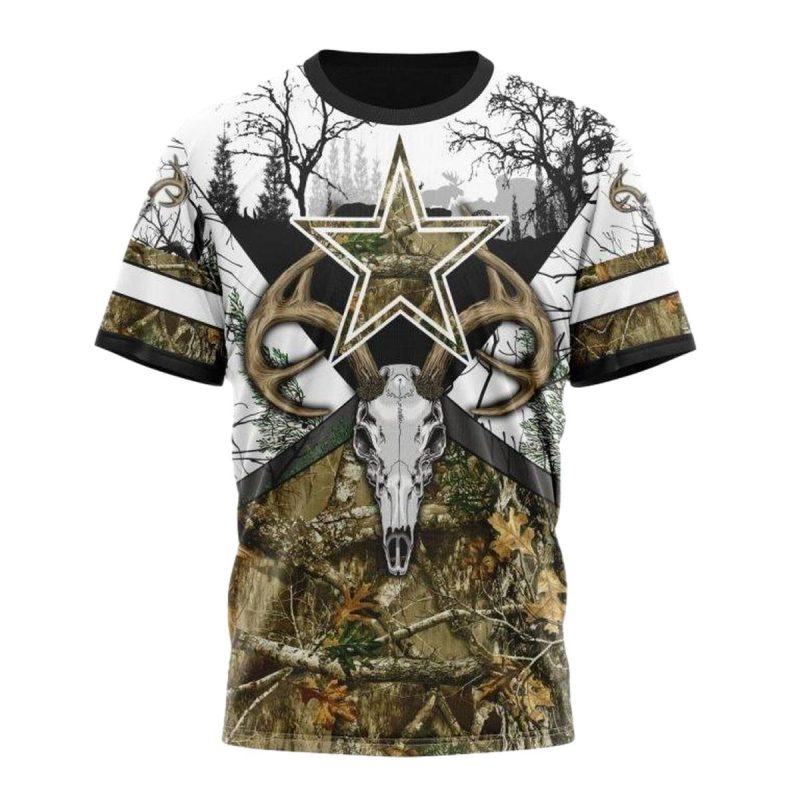 Personalized Dallas Cowboys Deer Skull And Forest Aop T Shirt 1
