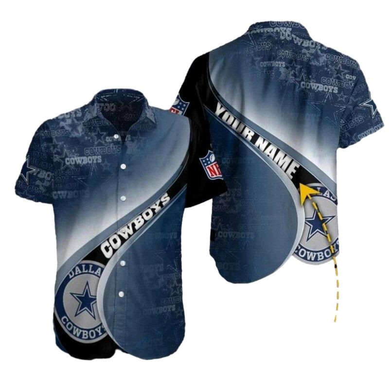 Personalized Dallas Cowboys Distressed Logo Hawaiian Shirt 1