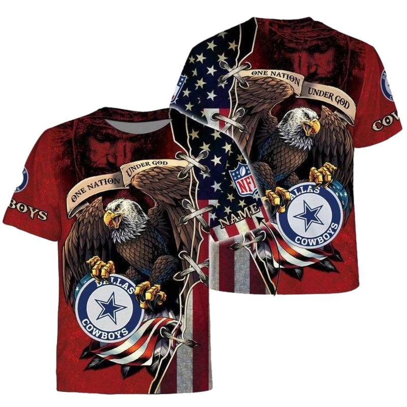 Personalized Dallas Cowboys Eagle Hold Logo Lovely Aop T Shirt 1