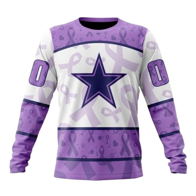 Personalized Dallas Cowboys Fight Cancer Aop Sweatshirt 1