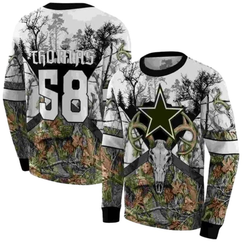 Personalized Dallas Cowboys Forest Silhouette Aop Sweatshirt 1