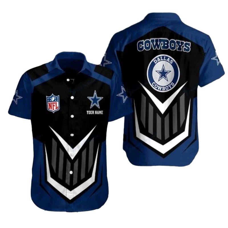 Personalized Dallas Cowboys Geometric Precision Hawaiian Shirt 1