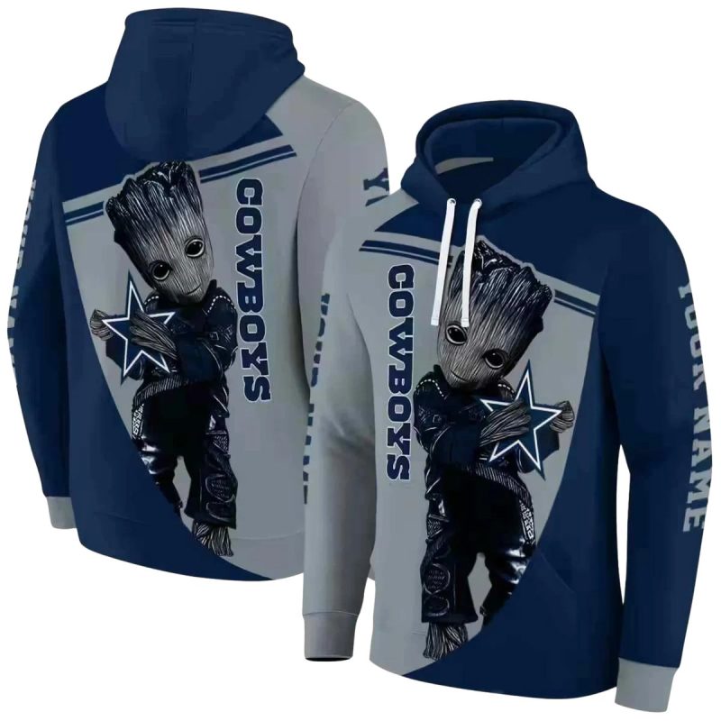 Personalized Dallas Cowboys Groot Blue Aop Hoodie 1
