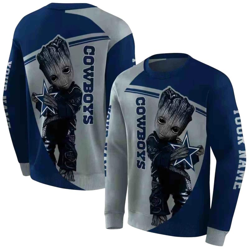 Personalized Dallas Cowboys Groot Blue Aop Sweatshirt 1