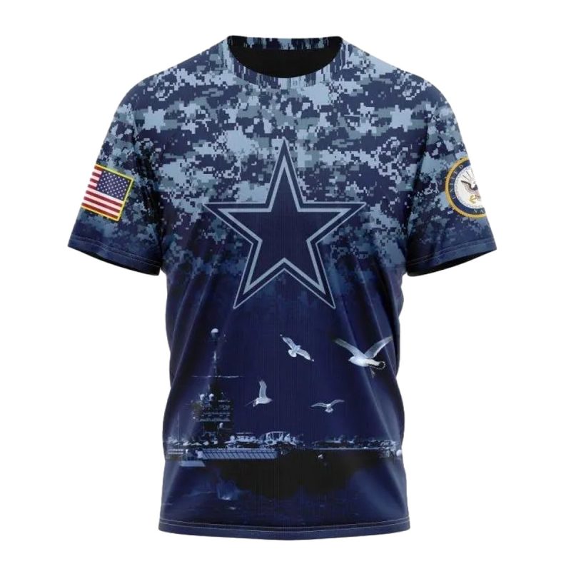 Personalized Dallas Cowboys Honor Us Navy Veterans Aop T Shirt 1