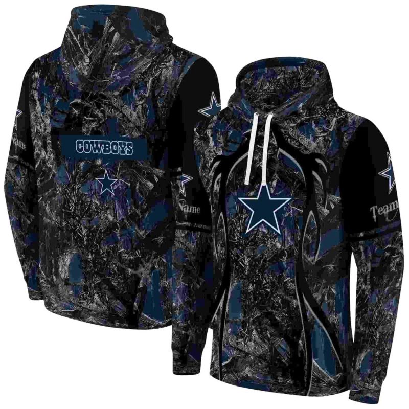 Personalized Dallas Cowboys Hunting Theme Blue Black Aop Hoodie 1