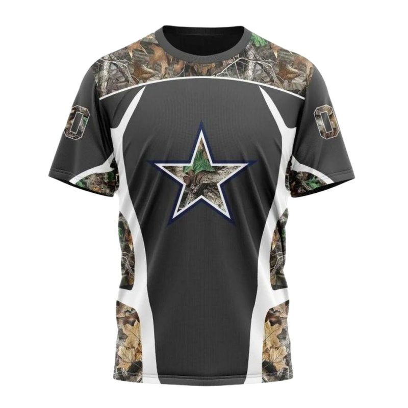 Personalized Dallas Cowboys Logo And Camo Hunting Aop T Shirt 1