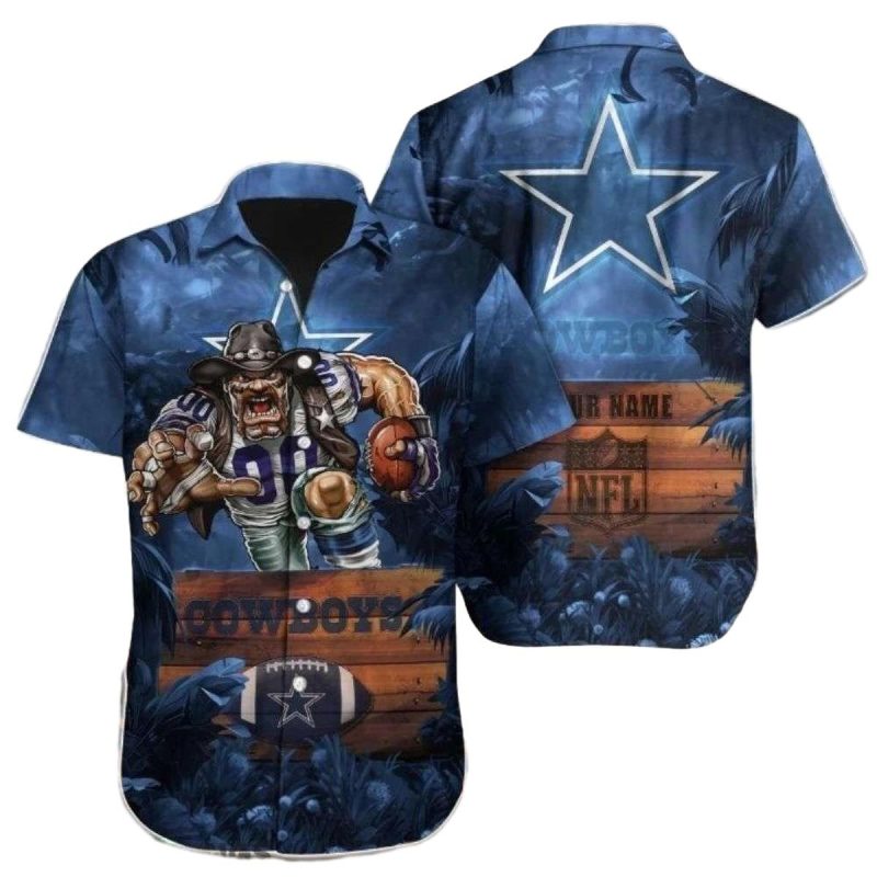 Personalized Dallas Cowboys Logo And Mascot Hawaiian Shirt 1